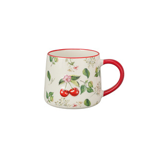Service de table moderne 16 pièces en porcelaine cerise avec motifs fruits en relief 3D, <span class=keywords><strong>assiettes</strong></span>, bols et tasses, réutilisable, sans BPA, pour fêtes de jardin estivales, OEM ODM - Product Image 6