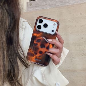 Coque de protection antichoc à imprimé léopard ambre automnal, compatible avec iPhone 17 16 Pro Max, coque de téléphone dégradée, coque arrière protectrice - Product Image 3