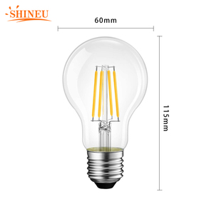 <span class=keywords><strong>Ampoule</strong></span> LED à filament givré A19 A60 E27 4W 6W Dimmable Blanc chaud 2700K CRI80 Télécommande Certifiée CE 90 Lm/W 50000 heures - Product Image 6