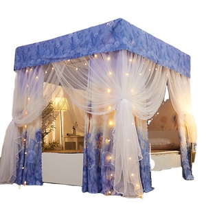 Nouvelle conception <span class=keywords><strong>de</strong></span> luxe, moustiquaire carrée pour <span class=keywords><strong>lit</strong></span>, grande taille, style princesse en dentelle pour filles, <span class=keywords><strong>lit</strong></span> queen size - Product Image 2