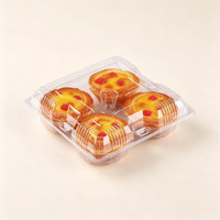 Boîte à tartelettes transparente en plastique, 1, 2, 3, 4, 6 compartiments, boîte à pâtisserie, boîte à dessert, emballage en blister, récipient alimentaire