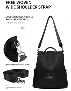 In Stock Customizable Women's Lightweight Minimalist Elegant Zipper Closure Multifunctional <strong>Secure</strong> <strong>Backpack</strong> for Daily Use - Product Image 5