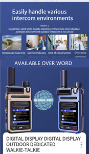 Radio avec carte SIM POC 4G personnalisée V1 pour les voyages internationaux, étanche IPX6, communication réseau, interphone, talkie-walkie longue portée 5000 km - Product Image 3