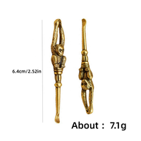 Cuillère d'oreille en laiton motif singe, vente en gros