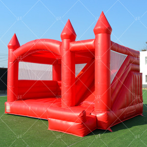 Casa di rimbalzo gonfiabile, ponticello del castello dei bambini ampia <span class=keywords><strong>Area</strong></span> di salto, pareti in rete circondati, scivolo, canestro da basket - Product Image 4