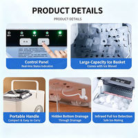 Petite machine à glaçons entièrement automatique et portable pour la maison, idéale pour la fabrication de glaces et pour les entreprises.