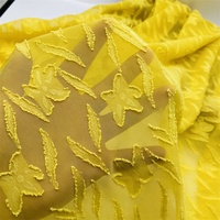 Vente en gros de tissus en mousseline de soie Lurex avec rayures Lurex, tissus jacquard à pois pour vêtements
