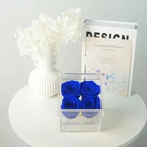 Wholesale Fashion Luxury Gift Rose Box Forever Eternal Clear Acrylic Flower Box