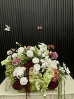 Arreglo Floral Colorido para Boda, 80 cm, Decoración Floral con Rosas Artificiales para el Pasillo, Arreglo Floral para Eventos de Boda