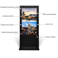 Kiosque publicitaire extérieur 55 pouces, affichage numérique LCD haute luminosité, étanche IP65, sur pied, totem