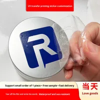 Autocollant adhésif de transfert UV personnalisé pour tasses, étiquettes en aluminium et cristal, logos, marques déposées, détachable, étanche et résistant au soleil