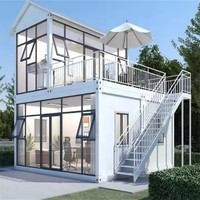 Fabricant de maisons de luxe créatives Maison modulaire préfabriquée en conteneur avec piscine et salle de bain privée