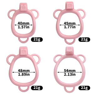 FRRK Sissy Clitotis Pussy Hole Chastity Cage with Adjustable <b>Elastic</b> Band <b>Belt</b> for Men Curve Resin Cock Cage Bondage Sex Toy - Product Image 6