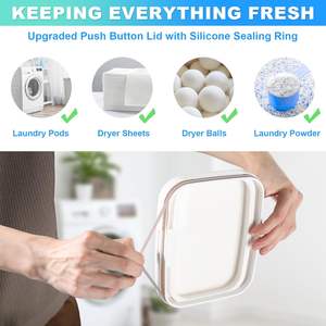 <b>Laundry</b> Pods <b>Container</b> 94 Fl oz <b>Powder</b> Holder Dispenser Organization Decor Plastic Pod Beads Detergent <b>Containers</b> - Product Image 6