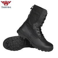Bottes de désert en daim Yakeda, noires, en Cordura, imperméables, pour la randonnée en plein air, camouflage, chaussures pour hommes et femmes, bottes tactiques d'entraînement au combat