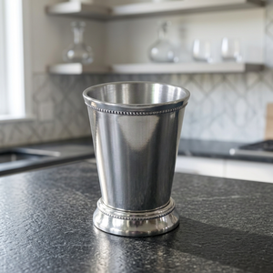 Gobelet Julep de luxe en laiton plaqué argent, anti-fuite, réutilisable, avec logo, pour les fêtes - Product Image 3