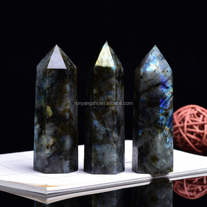 Commercio all'ingrosso Naturale 10*3 centimetri di Grandi Dimensioni Labradorite Punto Oblisk di Cristallo Torre di Pietra Per La Decorazione del Regalo - Product Image 1