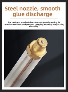 Pistolet à <span class=keywords><strong>mousse</strong></span> industriel OEM en acier inoxydable et aluminium, durable, pour <span class=keywords><strong>colle</strong></span> polyuréthane, manuel et confortable, prix usine - Product Image 4