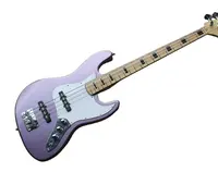 Flyoung — guitare basse électrique, corps solide, 4 cordes, métal violet, manche en érable