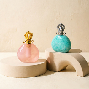 Nuevos Colgantes Decorativos de Cristal, Piedras Naturales Curativas, Collar con Botella de Perfume para Joyería - Product Image 3