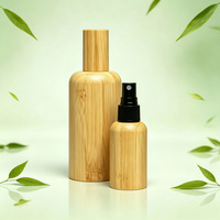 Botol Kosmetik Semprot Bambu 15ml 30ml 50ml 100ml Botol Bambu dengan Semprotan Kabut Halus untuk Kemasan Kosmetik