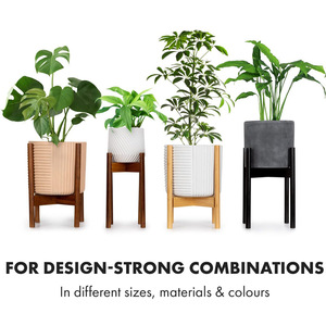 Support de fleurs en bambou, support de plantes sur pied, design minimaliste en bois massif pour salon, balcon, plantes en pot - Product Image 2