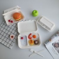 Boîtes personnalisées pour aliments, emballages alimentaires jetables, contenants à emporter, contenants en papier biodégradables pour plats à emporter, boîte à clapet pour aliments