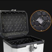 LDQ 40L 45L 55L Boîte à bagages arrière en alliage d'aluminium pour moto, coffre de toit noir