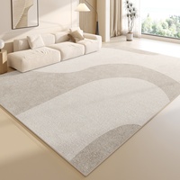 Tapis en polyester pour salon, style crème, tapis de canapé moderne, lavable, essuyable, antidérapant, chambre à coucher, chevet, luxe léger, haut de gamme