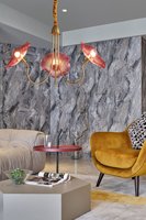 Lustre nordique pour chambre, suspension florale pour restaurant, lampe suspendue créative pour chambre à coucher et salle à manger, luminaire en verre pour une ambiance chaleureuse
