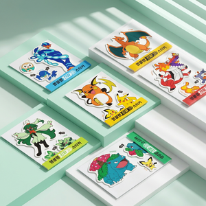 pokemon Emblem Evolution Soft PVC <b>Sticker</b> Sheet 24 PCS Set Korean Cute Cartoon Kids Pikaed Diary Deco Gift <b>for</b> Kids Wholesale - Product Image 2