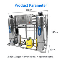 Unité compacte de traitement de l'eau 2000L/h, usine d'eau potable, machine industrielle en acier inoxydable, système d'osmose inverse, système RO pour l'eau