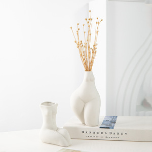 Arredamento per la casa corpo umano plastica arti vaso decorazione vaso in ceramica scultura vaso bianco - Product Image 6