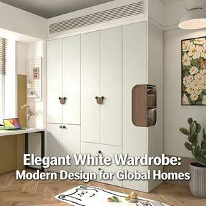 <span class=keywords><strong>Armoire</strong></span> de rangement pour enfants autoportante bicolore personnalisée avec coins arrondis et plusieurs tiroirs pour l'organisation de la <span class=keywords><strong>chambre</strong></span> des garçons et des filles - Product Image 1