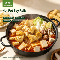Senmao Precio de Fábrica 1KG Tofu de Soja en Cubos Empaquetado a Medida, Cubos de Soja para Cocina Asiática, Hot Pot, Sopa, Fideos y Suministro para Restaurantes