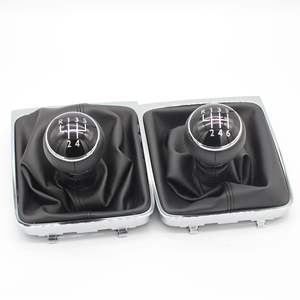 Couvercle de pommeau de levier de vitesse manuel en cuir, 5 ou 6 vitesses, pour Volkswagen Passat B6 B7 - Product Image 5