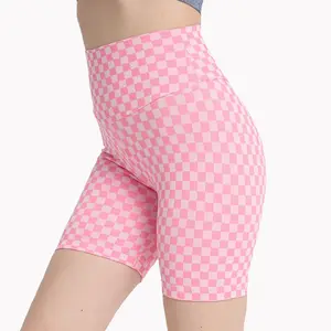 Geruite Geruite Yoga-Sportpanty 'S Met Het Nieuwste Ontwerp Dames Hoge Taille Push-Up Gym Fitness-Trainingsbroek Voor Dames