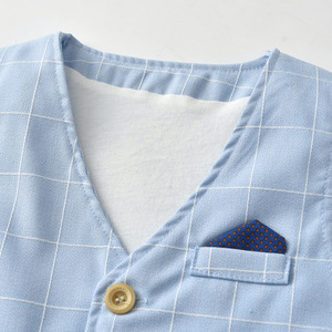 ชุดสูทเด็กผู้ชายคุณภาพดี ผ้าฝ้าย 95% พร้อมโบว์ผูก สำหรับงานพิธีการ - Product Image 5