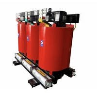 Transformateur sec rouge SCB12-2500/10-0.4KV, transformateur moyenne et haute tension pour postes de transformation extérieurs