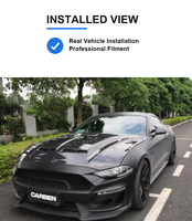 Capot de moteur en fibre de carbone pour Ford Mustang 2018-2023, style Super Snake, capot en fibre de carbone Mustang