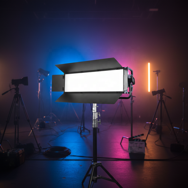700W RGBW Full Color 110 Beam Angle Studio Panel Light 4x1FC Video LED with DMX512 Control and CRI 96