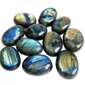 Pierre de paume en labradorite polie en gros, pierre de labradorite bleue, cristal de guérison, forme libre - Product Image 5