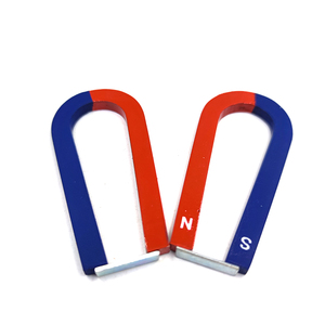 Aimant éducatif Alnico marqué <span class=keywords><strong>N</strong></span> S, aimant fer à cheval peint en rouge et bleu pour les expériences de physique scolaire et les aides pédagogiques - Product Image 2