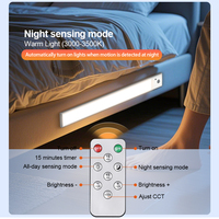 Iluminación interior recargable magnética 3CCT PIR Sensor de movimiento lámpara de noche retroiluminada inundación Led gabinete luz para cocina dormitorio pared
