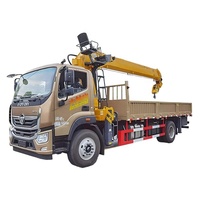 Grue montée sur camion Foton 4x2 de 10 tonnes à flèche télescopique articulée, fournie directement par l'usine, à vendre