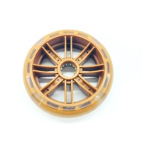 Roues de roller LED clignotantes personnalisées de haute qualité, 80mm 90mm 100mm 110mm 120mm 125mm, larges, pour trottinettes lumineuses