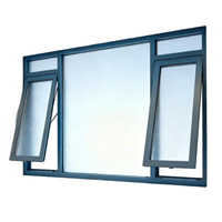 Ventanas Abatibles de Alta Gama Resistentes a Impactos con Vidrio Laminado de Seguridad para Casas en Zonas de Huracanes