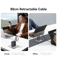 Chargeur GaN 20W avec câble rétractable