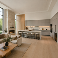 Projet résidentiel multifamilial à Toronto, Canada : Armoires de cuisine en MDF avec caisses en contreplaqué pour la vente en gros