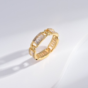 wholesale plata 925 sterling silver Geometric simple <b>ring</b> Everyday casual <b>open</b> fashion promise zircon 14k gold <b>rings</b> for women - Product Image 3